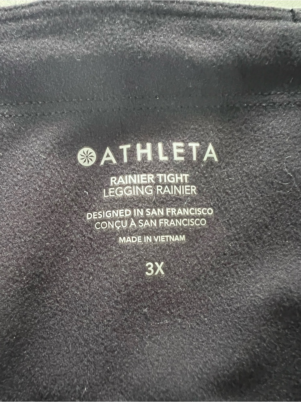 NWT Athleta Rainier Tight High Rise Legging - Black (Size 3X) - Picture 4 of 10